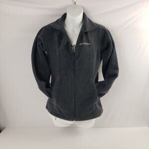 Columbia XS Black Jacket Womens Zipper Pockets Cinch Cord Fleece Coat